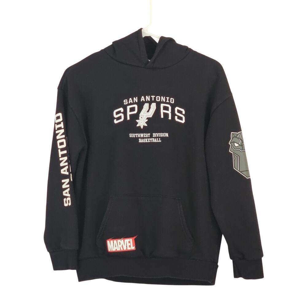 Primark NBA Spurs X Marvel Kids sz 11/12  Hoodie Sweatshirt Black